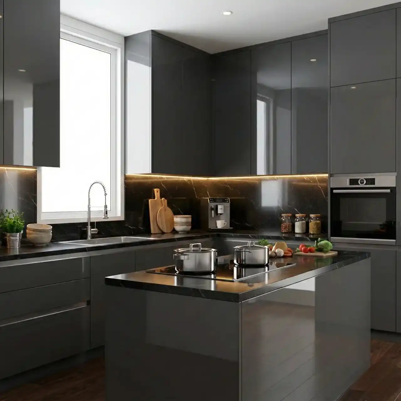 Cocinas Integrales Premium - Islas, encimeras Quartzone y alto brillo